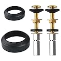 Toilet Tank to Bowl Bolt Gaskets Kits, Toilet Repair Replacement Kit Inside Tank, Extra Long Nut Fits 2'' and 3'' Toilet Flush Valve Tank Coupling kit