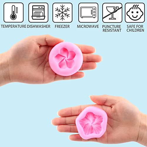 Mujiang Flower Blossom Silicone Mold Orchid Chocolate Fondant Molds For Cake Decorating Candy Gum Paste Set Of 4 #TOP1