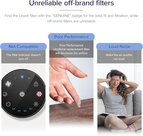 Levoit Core 200S-P Air Purifier Replacement Filter, Genuine 3-in-1 Filter with High-Efficiency Activated Carbon, Removes Smoke, Odors, Allergens, Core 200S-RF, 1 Pack — view 4