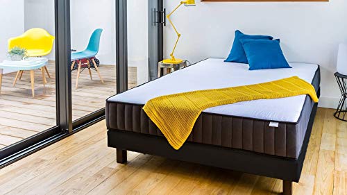 Ensemble Matelas mémoire + sommier 140x190 Memo Zen Hbedding - Mousse Haute densité + mémoire de Forme