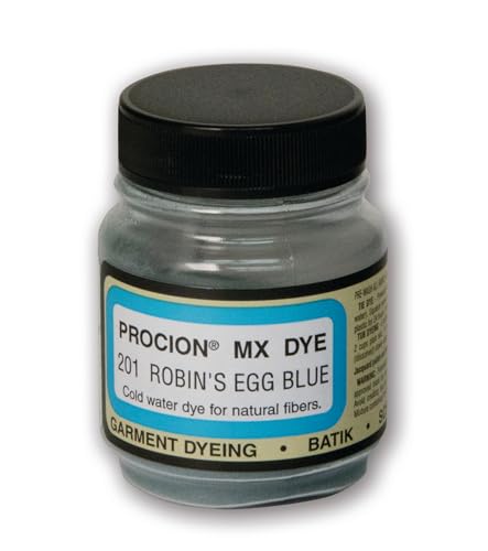 Jacquard Procion MX Tie Dye Powder Robin&rsquo;s Egg Blue, 2/3 Ounce Jar for Fabric and Clothing | Permanent and Washfast