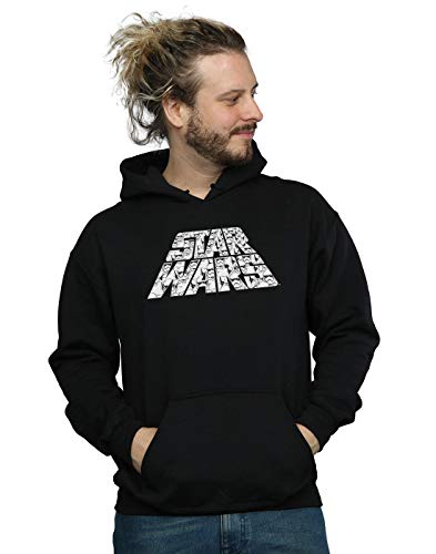 Absolute Cult Star Wars The Rise Of Skywalker Trooper Filled Logo Men's Hoodie Black XXXXX-Large