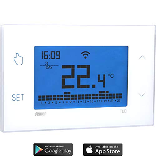 Thermostat connecté WiFi Vemer TUO Lite programmable 230V blanc