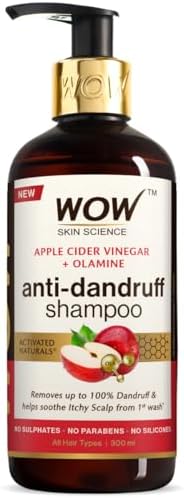 WOW Skin Science Apple Cider Vinegar Shampoo with DHT Blockers | Gentle & Natural Detox Formula that Helps Remove Buildup | For Men & Women 300ml