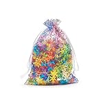 Afrsmw 100 Pcs 13 x 18cm Organza Sacs avec Motif Corail Sac de Cadeau en Organza pour la fête de Mariage, Sacs de Cadeau de Noël Blanc