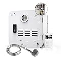 RIWORY RV Tankless Water Heater, 18x18 inches, 65,000 BTU, 3.9GPM High Efficiency On Demand RV Water Heater with Double Water Outlet, 12V High Altitude Available Instant Hot Water Heater for RV Camper
