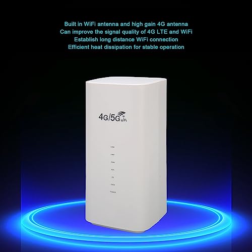 Image of Sanpyl 4G LTE Router, Wireless WiFi Hotspot Mobile Broadband Router with 4 Antennas and SIM Card Slot, for 32 Devices, for Phones Tablets Computers (US Plug)