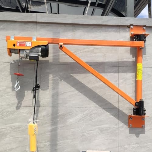 Supporto da parete per gru a bandiera da 199,6 kg, struttura interamente in acciaio, rotazione di 180 gradi, portata, ideale per uso in negozio