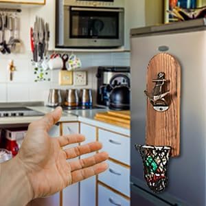 Miniatura 6 de Abrebotellas magnético de madera, abrebotellas personalizado, abridor de botellas montado en la pared, accesorios de bar al aire libre, regalos de