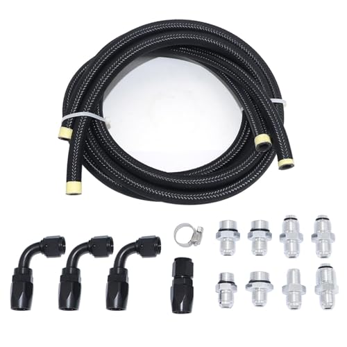 NLQR Universal Power Steering Pump Hose Kit, Fit For LS Swap LS1 LS3, Replace 551082, LS Swap Pressure Return Line Swap - Thumbnail 4