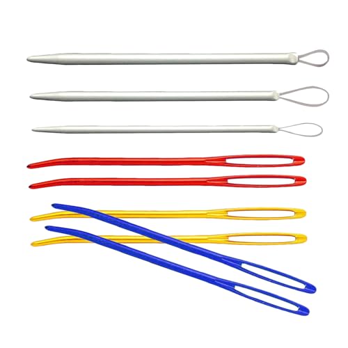 Agujas de tapicería con punta doblada de aluminio para tejer lana de forma cómoda