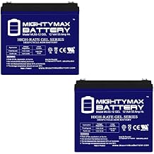 Mighty Max Battery 12V 55AH GEL Battery Replaces Everest Jennings 3W Scooter - 2 Pack