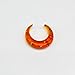 Uni Craft's Amber Stone Handmade Nose Piercing Septum Pincher Naga Body Jewelry Gauges Size 12g (2mm) to 1/2