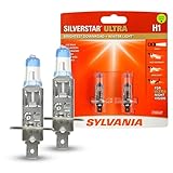 SYLVANIA - H1 SilverStar Ultra - High Performance Halogen Headlight Bulb, High Beam, Low Beam and Fog Replacement Bulb, Brightest Downroad with Whiter Light, Tri-Band Technology (Contains 2 Bulbs)