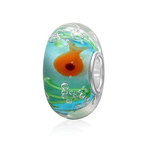 Little Fish Charm 925 Sterling Silver Lampwork Murano Glass Beads Charm Fashion Bracelets for Women