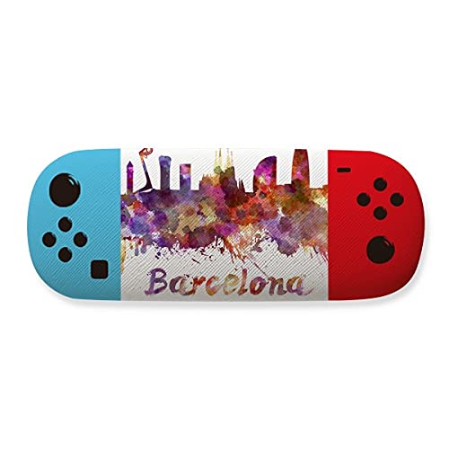 Étui lunettes de jeu motif Barcelone pour setup gaming créatif
