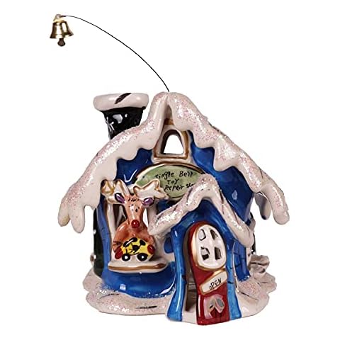 Blue Sky Clayworks 995053 Rudolph Jingle Bell Shop Candle House, 6-inch Length Cover