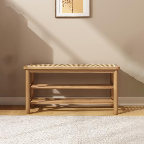 Banc de rangement à chaussures élégant et rembourré pour l'entrée de maison - 2