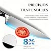 Knife Set, 15 Piece Premium Kitchen Knife Block Set, Razor-Sharp, High Carbon Stainless Steel Chef Knife, Ergonomic Forged Triple Rivet Handle, Black Sharp Knife Set for Kitchen, Dishwasher Safe