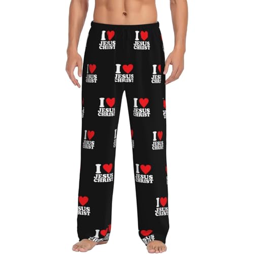 I Love Jesus Christ Men's pajama pants Small