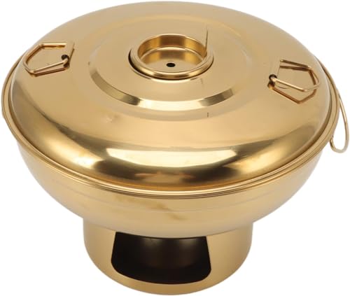 Fondue Chinese Copper Hot Pot, Hot Pot Portable Stainless Steel Small Dry Ice Pot One Person Hot Pot