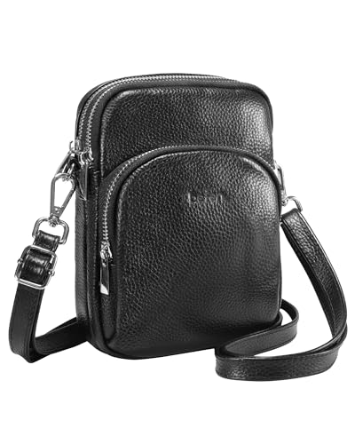 befen Small Genuine Leather Crossbody Bag for Women Trendy Crossbody Purses with RFID Blocking Card Slots