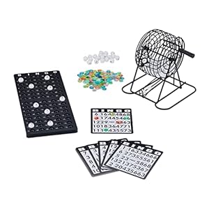 Relaxdays Bingo Spielset mit 75 Kugeln