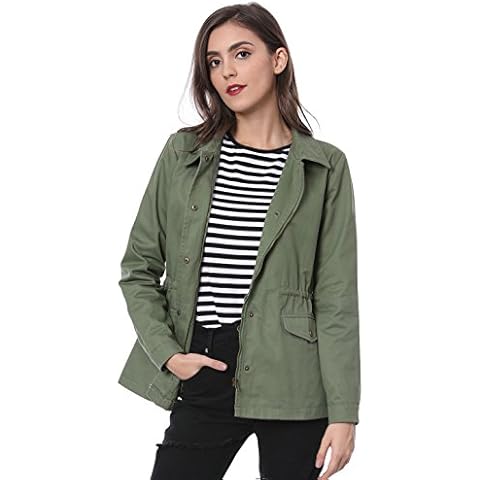 Allegra K Women's Lightweight Utility Jacket Cover