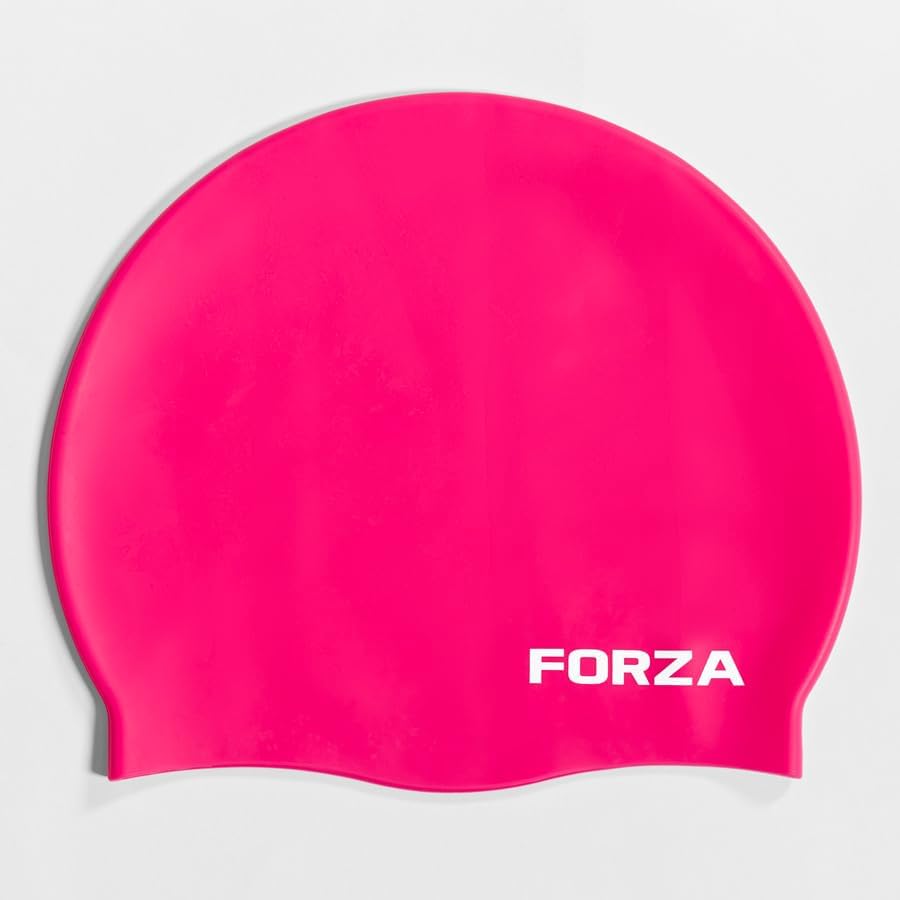 FORZA Kids' Swimming Caps | Premium Silicone Swim Hats for Children Ages 3-13 | Comfortable, Durable, & Splash-Proof | Available in 5 Multiple Pack Sizes