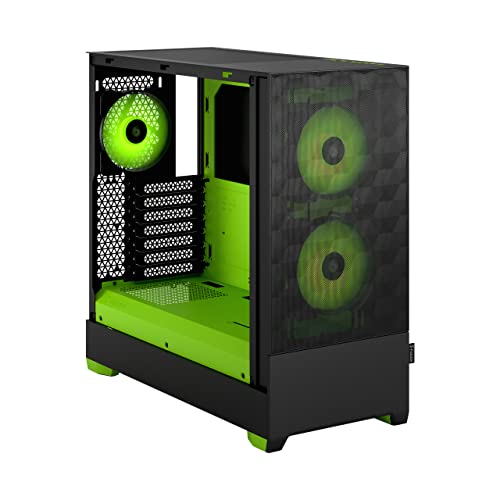 Pop Air RGB Green Core - Tempered Glass Clear Tint - Honeycomb Mesh Front – TG side panel - Three 120 mm Aspect 12 RGB fans included – ATX High Airflow Mid Tower PC Gaming Case - Case PC - Immagine 6