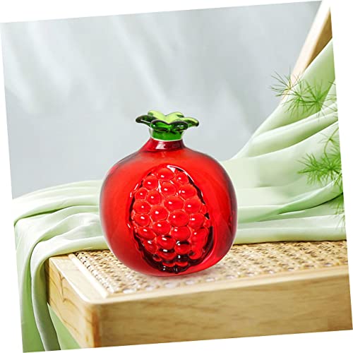 DOITOOL 2 Stück Kristall-Obst-Kunstfigur Kristall-Obst-Ornament Gefälschtes Obst Display Glasvasen Granatapfel-Ornament Kristall-Obst-Figuren Foto Blumenarrangement – Bild 3