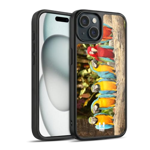 Coque Apple iPhone 15 ara couples de perroquet coque en gel renforcée