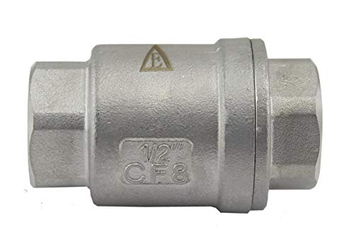 Duda Energy VCV-WOG1000-F050 Vertical Check Valve, 304 Stainless Steel, 1/2