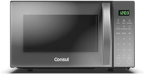 Consul Micro-ondas de Bancada 23L Inox CMS23AR com Função Marmita, Menu Fácil e Limpeza a Vapor 750W