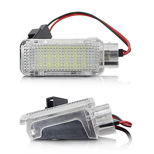 APMAT LED Courtesy Glove Box Under Door Foot Interior Light Compatible with Audi VW Touareg Tiguan Eos Passat SKODA SUPERB Seat AHYambra Auto Tail Lighting Source-6000K White, 2pcs