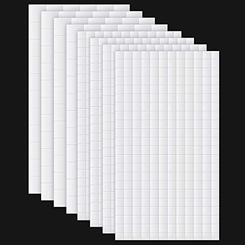 Outus 8 Sheets Foam Adhesive Squares, 1320 Pcs Total Double Sided Self Dots Precut Squares Strips Foam Dots for Scrapbook DIY Crafts Office Supplies, 2 Sizes