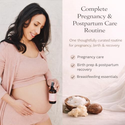 Image of Irene Organics Belly Bundle - 5 Piece Pregnancy Skincare Gift Set with Organic Belly Butter & Natural Body Oil for Stretch Marks (5 piece set)