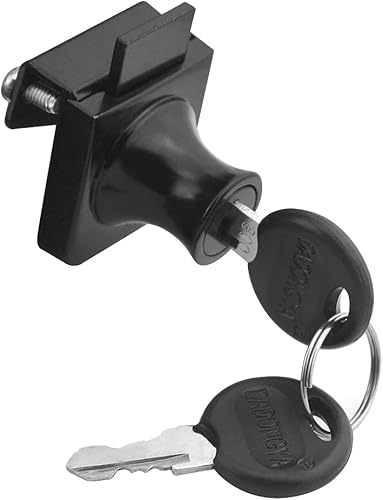 Miniatura 7 de Paquete de 4 cerraduras de gabinete de aleación de zinc de doble vidrio con 2 llaves iguales para puertas de vidrio 407 de 0.177-0.315 in (407,