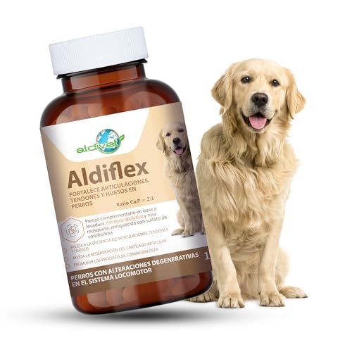 Aldiflex Condroprotector Perros Fortalecimiento Articulaciones Huesos Tendones Regeneracion Cartilago Articular Formacion Osea Antiinflamatorio Antioxidante Mejora Movilidad Sabor Carne 60 Comprimidos