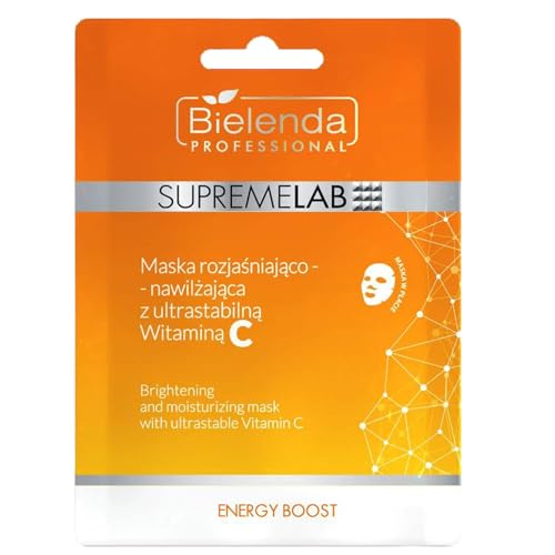 Image of Bielenda SupremeLab Energy Boost Brightening And Moisturising Mask With Ultra-Stable Vitamin C 1 Patch