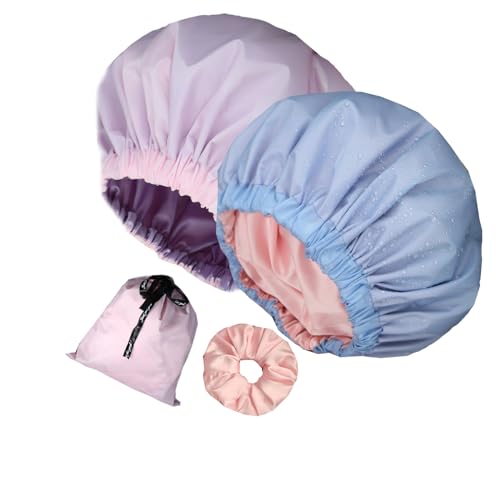 Bonnet de douche Genergy en satin imperméable et réversible pour protéger vos cheveux