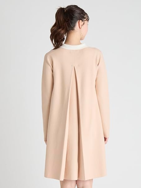 Amazon.co.jp: [セルフォード] 衿付きAラインニットワンピース