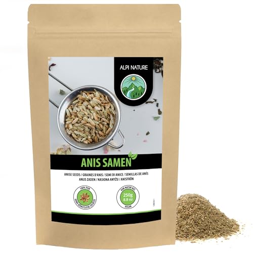 Hele anijs (250g), anijszaadjes, 100% natuurlijk, anijsthee natuurlijk zonder toevoegingen, veganistisch