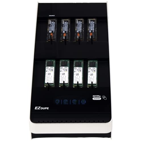 Image of EZ DUPE SOHO Touch M.2 NVMe MKII Duplicator - 1 to 7 Cloner & Wiper for M2 (PCIe NVMe) & M.2 SATA NGFF AHCI B-Key M-Key B+M Key (SOHO Series)