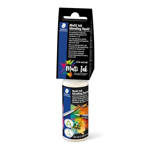 STAEDTLER Multi Ink Blending Liquid 893, ideale Ergänzung zum Pigment Arts Pen Sortiment, Kunststoff-Flasche mit praktischer Dosierspitze, 50 ml, 893