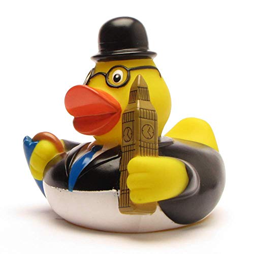Preisvergleich Produktbild Duckshop I Badeente I Quietscheente I City Duck London I L: 7,5 cm I inkl. Badeenten-Schlüsselanhänger im Set