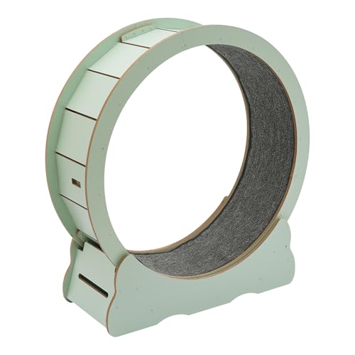 Cat Exercise Wheel Large Cat Running Wheel 40 Inch Indoor Treadmill Exerciser with Pedometer Toys Equipment for Pet Fitness (Green)