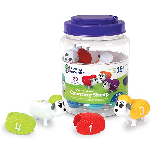 Learning Resources Snap-n-Learn Counting Sheep - 20 Pieces, Ages 18+