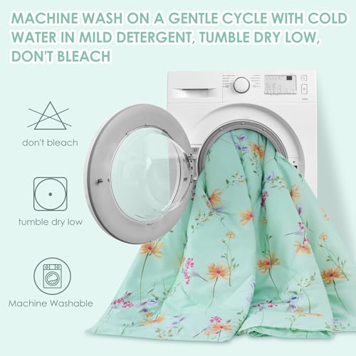 JSD Green Floral King Comforter Set - 3 Piece All Season Bedding