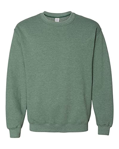 Gildan Fleece Crewneck Sweatshirt, Style G18000 Heather Dark Green